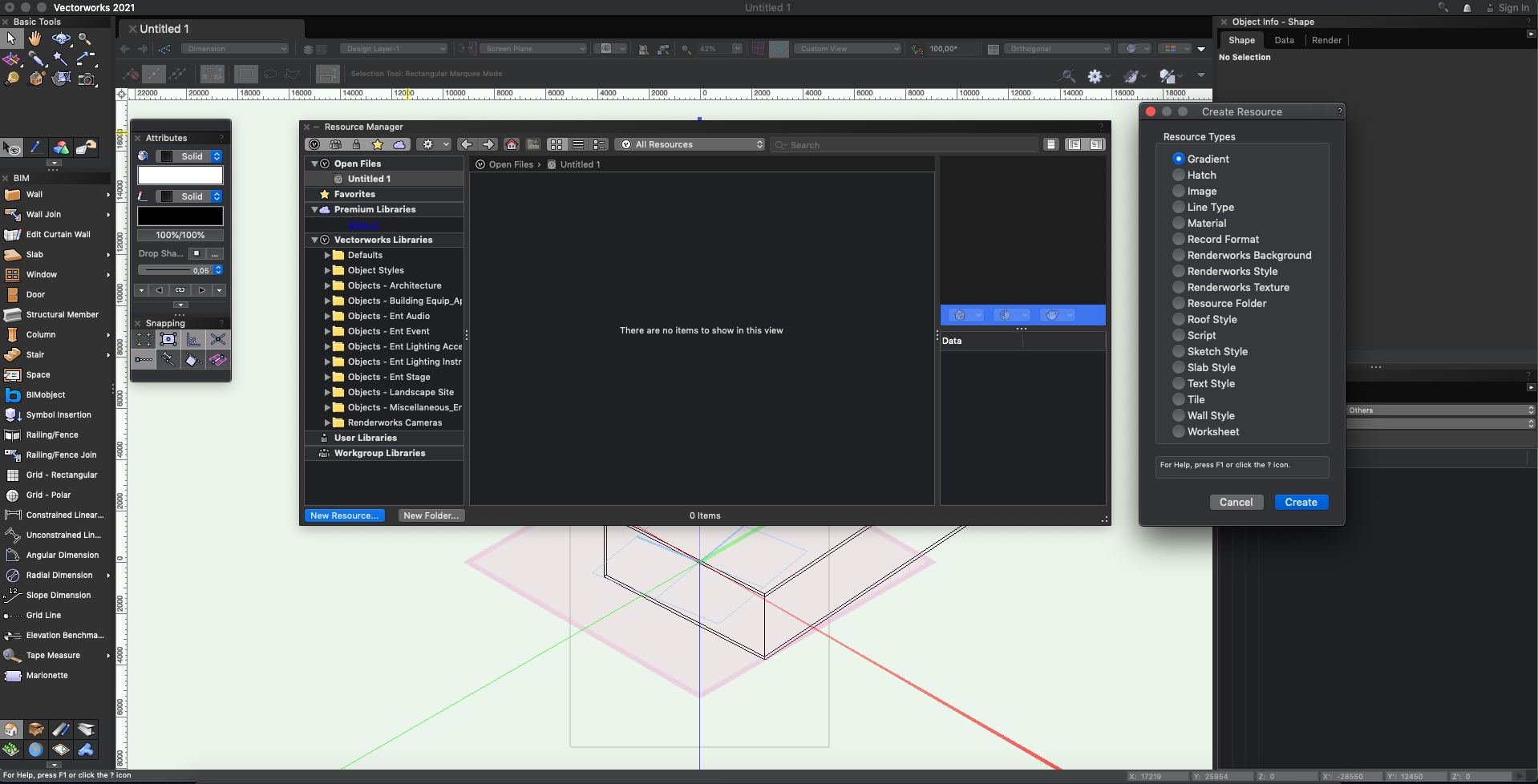 Vectorworks 2022软件的界面截图